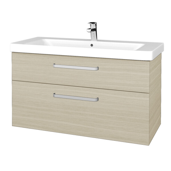 Dřevojas - Umyvadlová skříňka Q MAX SZZ2 105 - D04 Dub / Úchytka T01 / D04 Dub 331672A