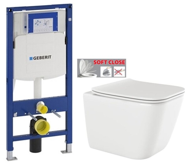 GEBERIT Duofix bez tlačítka + WC INVENA PAROS + SEDÁTKO 111.300.00.5 RO1