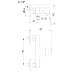 INVENA - Baterie sprchová kalon, chrom; BN-42-001-X