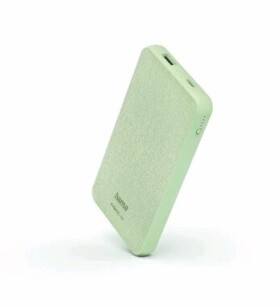 Hama Fabric 10 zelená / powerbank / 10000 mAh / 3A / USB-C / USB-A (201660)
