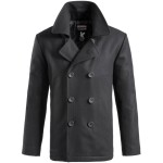 Brandit Kabát Pea Coat černý L