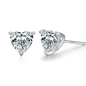 LUNICA Stříbrné náušnice SRDCE 1029