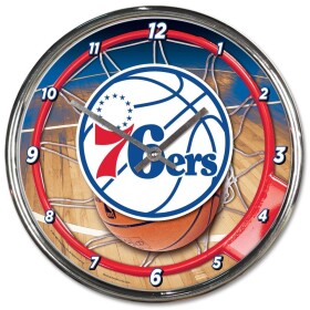 Hodiny Philadelphia 76ers NBA WinCraft Chrome