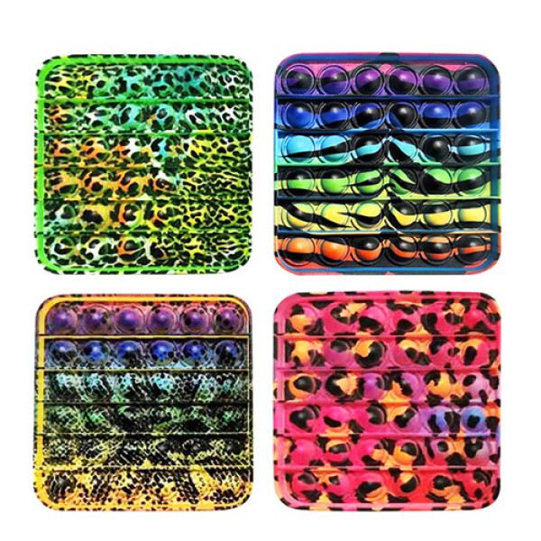 Bubble pops: Antistresová společenská hra Čtverec (4 barvy)