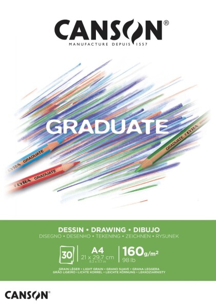 Canson Graduate Drawing skicák lepený A4 30l LG 160g