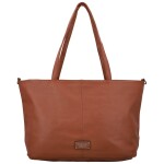 Trendy dámská koženková kabelka na rameno Coveri Longi, hnědá