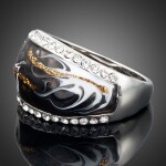 Prsten Swarovski Elements Bellissa, 51 Černá