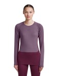 ICEBREAKER Wmns Merino 200 ZoneKnit LS Crewe, Dark Berry/Grey Plum/Cb velikost: S