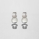 Stříbrné náušnice DewDrop - 12 mm křišťál, Ranní rosa, Stříbrná