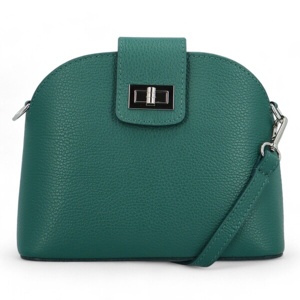 Trendy dámská kožená crossbody kabelka Vivianna, tyrkysová