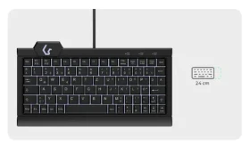 Keysonic KSK-3010ELC černá / Mini klávesnice / USB / QWERTZ DE / 78 kláves / Podsvícení LED (60962)
