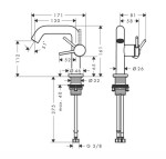 HANSGROHE - Tecturis S Umyvadlová baterie s výpustí Push-Open, CoolStart, EcoSmart, chrom 73322000