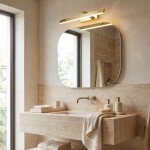 Koupelnové nástěnné LED svítidlo SWE004-1W 43cm GOLD OSW-20103