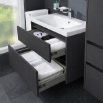 Mereo Opto, koupelnová skříňka 60 cm, černá CN940SN