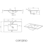 CERANO - Umyvadlo keramické Todo - nábytkové - bílá lesklá - 81x46,5 CER-431596