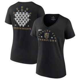 Fanatics Dámské tričko Vegas Golden Knights 2023 Stanley Cup Champions Jersey Roster V-Neck Velikost: