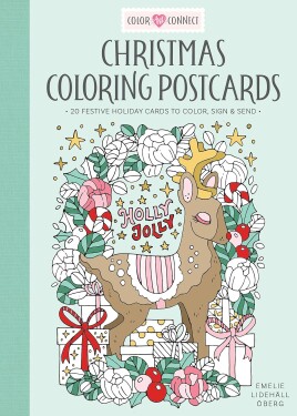 Antistresové omalovánky Christmas, sada omalovánkových pohlednic, Emelie Lidehäll Öberg