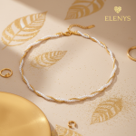 ELENYS Seline – pozlacený náhrdelník 18K žluté zlato Délka: 44+5 cm / max. 49 cm