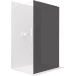 CERANO Sprchová zástěna Walk-in Onyx Duo L/P - 8 mm - hranatá vzpěra - bílá matná, grafitové sklo - 160x200 cm