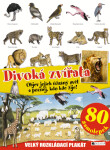DIVOKÁ ZVÍŘATA – velký rozkládací plakát, 80 samolepek