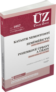 ÚZ 1657 Katastr nemovitostí, Zeměměřictví, Pozemkové úpravy a úřady