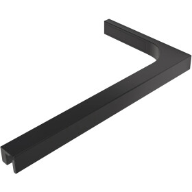 CERANO - Sprchová vzpěra Onyx L - hranatá - pravá - vodorovná - černá matná - 29x15 CER-477083