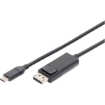 Digitus kabelový adaptér DisplayPort DP - HDMI typu A M - M 1.0 m / s blokováním DP 1.2 HDMI 2.0 / 4K / 60Hz / CE / bl (AK-340303-010-S)