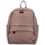 Trendy dámský koženkový kabelko-batoh Toska, starorůžový