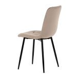 Jídelní židle, krémová, sametová látka, CT-281 CRM4