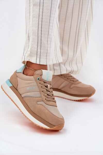 Dámské Semišové Tenisky Big Star RR274A048 HI-POLY SYSTEM Tmavě béžové 41