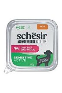 Schesir Dog vanička Monoprot.Active Hovězí paté 150g