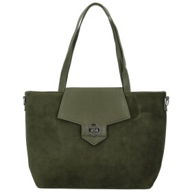 Trendy dámská koženková kabelka na rameno Coveri Hilari, tmavě zelená