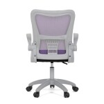 Dětská židle, výškově nastavitelná, fialová síťovina, KA-K2008 PUR