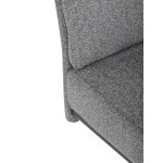 Židle jídelní, taštičkové pružiny v sedáku, madlo na opěráku, světle šedá látka, černý kov