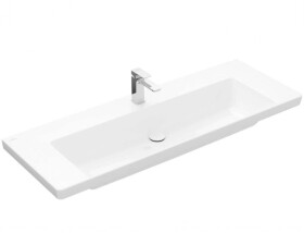 VILLEROY & BOCH - Subway 3.0 Umyvadlo 130x47 cm, bez přepadu, otvor pro baterii, CeramicPlus, Stone White 4A70D2RW