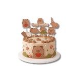 Dortisimo Zápich do dortu Happy Birthday s kapybarami (1 ks)