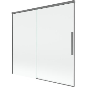 MEXEN/S - Rox vanová zástěna 2-křídlová posuvná 170 x 150, transparent, grafit metal 8C9-170-001-95-00