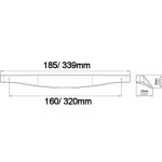 Siro Nábytková úchytka 2356 rozteč: 320mm nikl broušený (S14236)