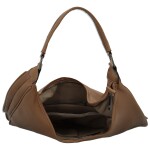 Stylová dámská koženková kabelka na rameno Petrit, khaki