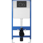 CERANO - Kompletní WC set Profi/Cesso - černá matná - WC tlačítko Duo/Černá matná - předstěnová instalace - 49x36 CER-8050BD84233