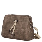 Stylová dámská crossbody kabelka Nikola, tmavě béžová