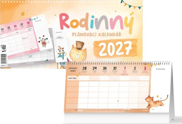 Rodinný plánovací kalendář 2027 - stolní kalendář