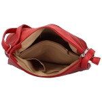 Stylová dámská koženková crossbody kabelka Stacy, červená