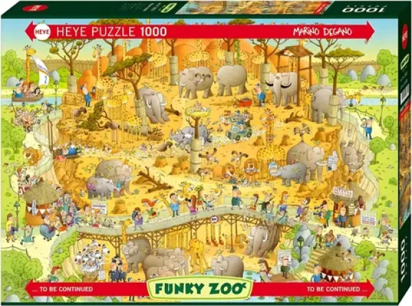 HEYE Puzzle Šílená ZOO: Africká expozice