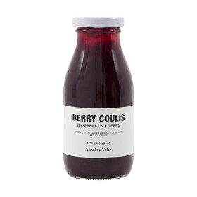 Nicolas Vahé Ovocná omáčka Coulis Raspberry & Cherry 250 ml, červená barva, sklo