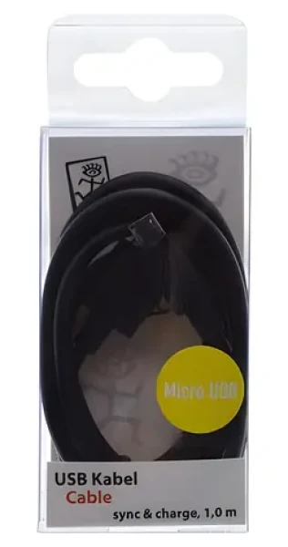 2GO černá / Datový a nabíjecí kabel / USB-A na Micro-USB / 1 m (795201)