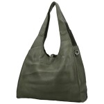 Trendy dámský koženkový set kabelek Winona, tmavě zelený