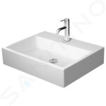 DURAVIT - Vero Air Umyvadlová mísa 600x470 mm, bez přepadu, otvor pro baterii, WonderGliss, bílá 23526000411