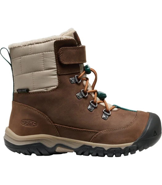 KEEN Kanibou WP Youth Kotníkové zimní boty dark earth/roasted pecan 37 10058515KEN01S5