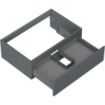 MEXEN/S - Rivel koupelnová skříňka pod umyvadlo 70, 1 šuplík, reliéf , grafit mat 91A20-07023-1-BF66